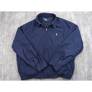 Polo Ralph Lauren Harrington Jacket Dad 90s Plaid Lined Bomber Coat Dad Large